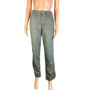 Sonoma Original Straight Leg Casual Pants Womens Size 8 Khaki Green with Pockets